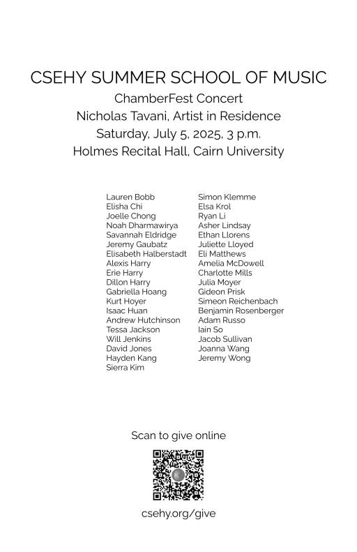 ChamberFest Concert 2025 - page1